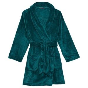 NWT Victoria’s Secret Short Cozy Robe Deepest Green